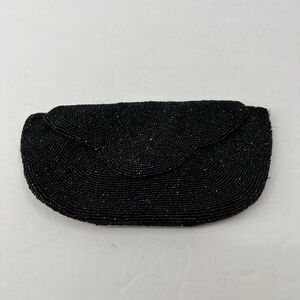 VTG Neusteters Stunning Black Beaded Clutch Evening Bag Purse Classy Cocktail